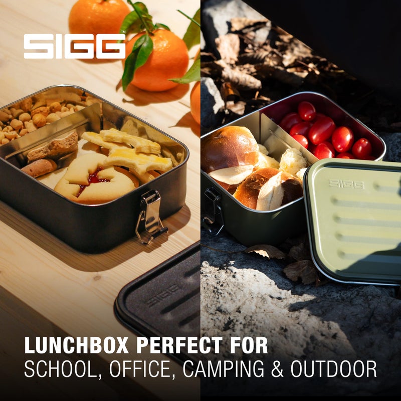 Sigg - Gemstone Lunch Box Selenite - Stainless Steel - No Plastic - Dishwasher Safe - Leak-Proof - Reusable Food Containers - Black - Lunch To Go 27 Oz - Image 4